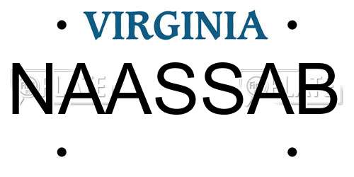 NAASSAB Virginia License Plate
