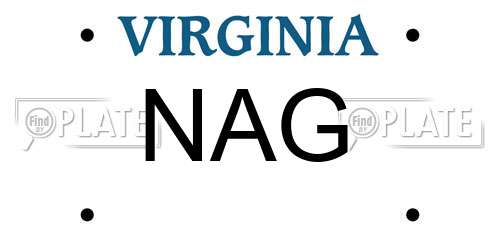 NAG Virginia License Plate