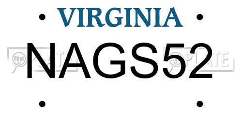 NAGS52 Virginia License Plate