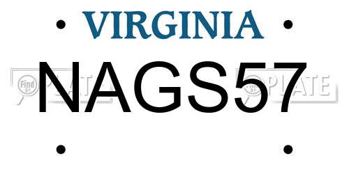 NAGS57 Virginia License Plate