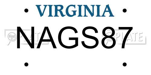 NAGS87 Virginia License Plate