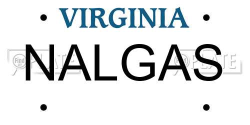 NALGAS Virginia License Plate