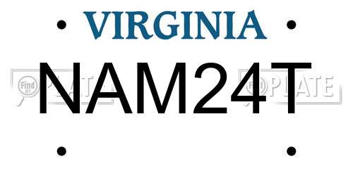 NAM24T Virginia License Plate