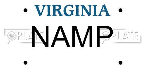 NAMP Virginia License Plate