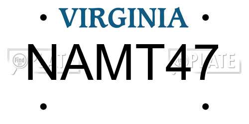 NAMT47 Virginia License Plate