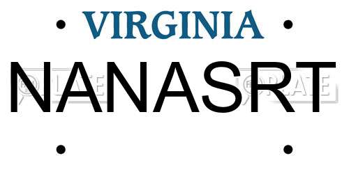 NANASRT Virginia License Plate