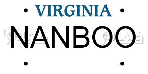 NANBOO Virginia License Plate