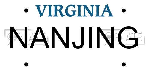 NANJING Virginia License Plate