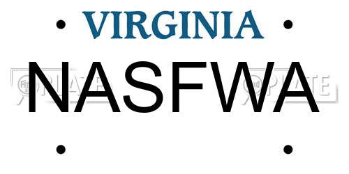 NASFWA Virginia License Plate