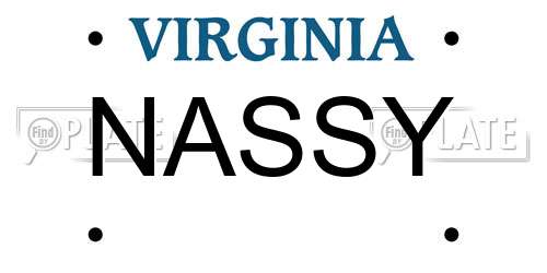 NASSY Virginia License Plate