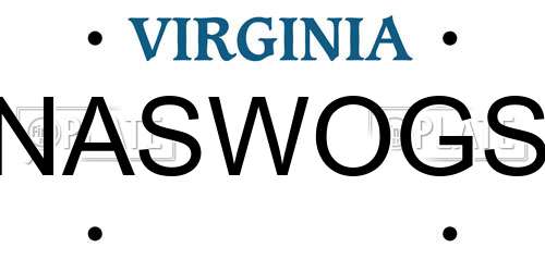 NASWOGS Virginia License Plate