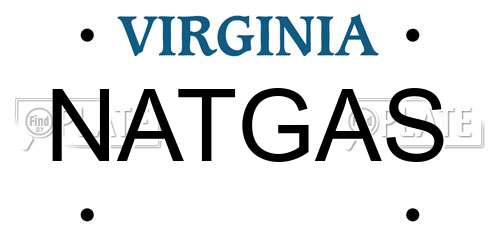 NATGAS Virginia License Plate