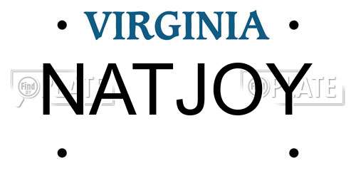 NATJOY Virginia License Plate