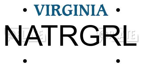 NATRGRL Virginia License Plate