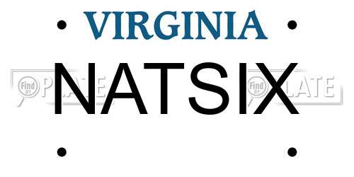 NATSIX Virginia License Plate