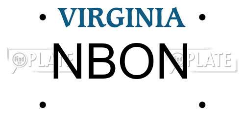 NBON Virginia License Plate