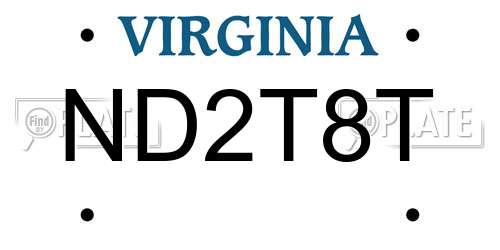 ND2T8T Virginia License Plate