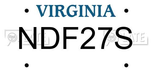NDF27S Virginia License Plate