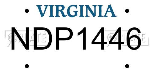 NDP1446 Virginia License Plate