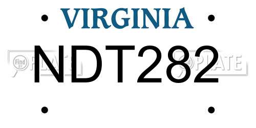 NDT282 Virginia License Plate