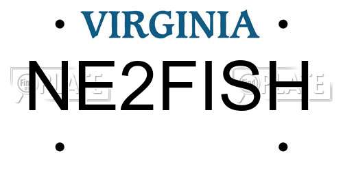 NE2FISH Virginia License Plate