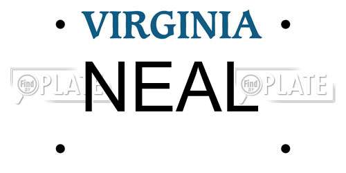 NEAL Virginia License Plate
