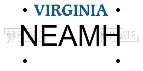 NEAMH Virginia License Plate