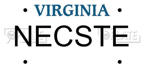 NECSTE Virginia License Plate