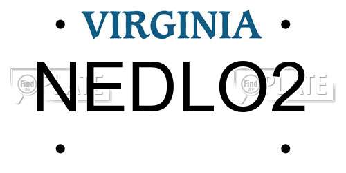 NEDLO2 Virginia License Plate