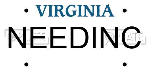 NEEDINC Virginia License Plate