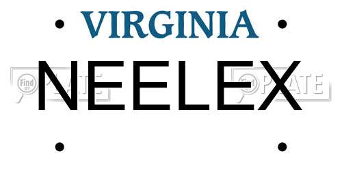 NEELEX Virginia License Plate