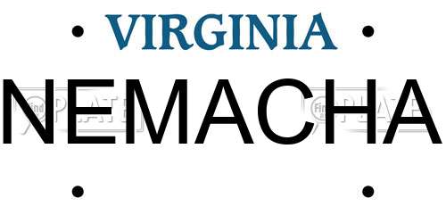 NEMACHA Virginia License Plate