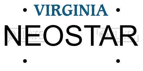 NEOSTAR Virginia License Plate