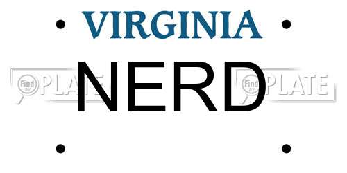 NERD Virginia License Plate