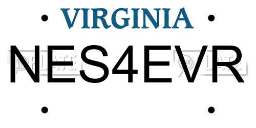 NES4EVR Virginia License Plate