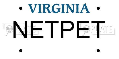 NETPET Virginia License Plate