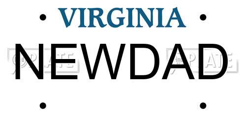 NEWDAD Virginia License Plate
