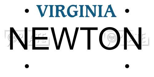 NEWTON Virginia License Plate