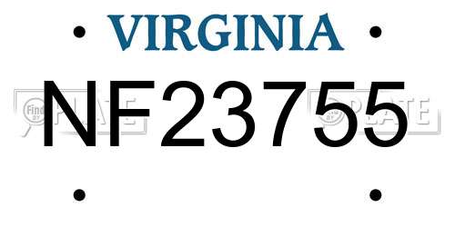 NF23755 Virginia License Plate