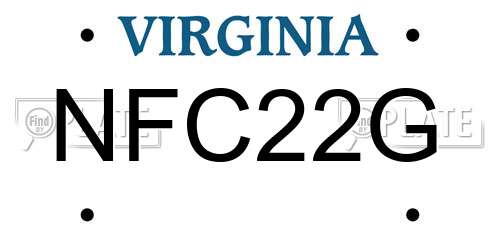 NFC22G Virginia License Plate