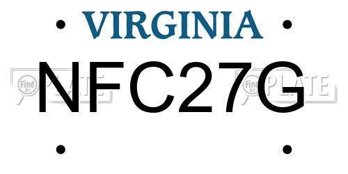 NFC27G Virginia License Plate