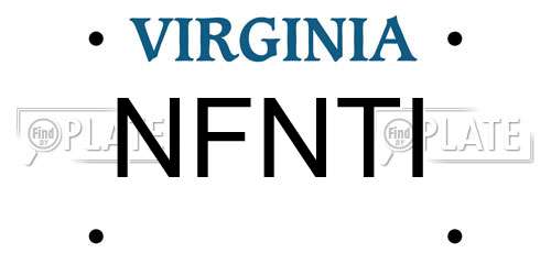 NFNTI Virginia License Plate