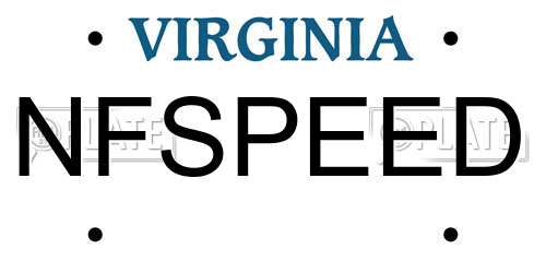NFSPEED Virginia License Plate