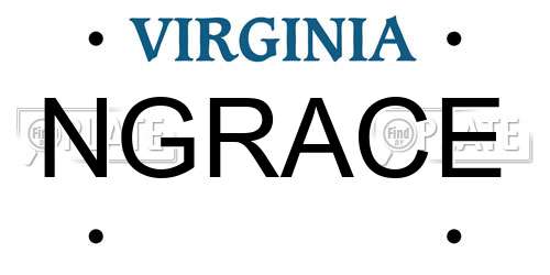 NGRACE Virginia License Plate