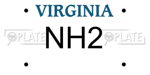 NH2 Virginia License Plate