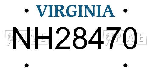 NH28470 Virginia License Plate