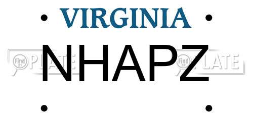 NHAPZ Virginia License Plate