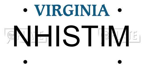 NHISTIM Virginia License Plate
