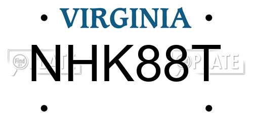 NHK88T Virginia License Plate