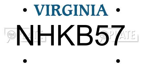 NHKB57 Virginia License Plate